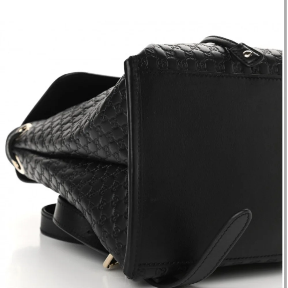 Gucci Black Microguccisma Backpack Purse - Picture 5 of 16